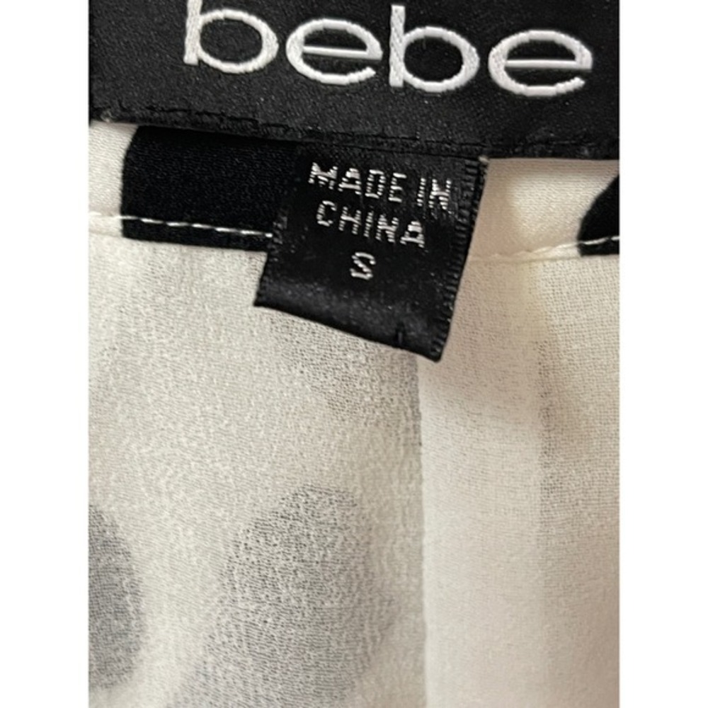 Bebe Ruffle Front Animal Print‎ Dress Size Small Zebra Leopard Mixed Print - Picture 5 of 17